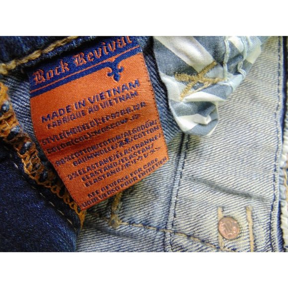 Rock Revival 34 x 30  Moscow Straight Blue Jeans - Picture 6 of 10